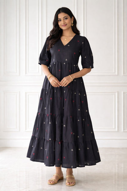 Classic Black Tier Dress