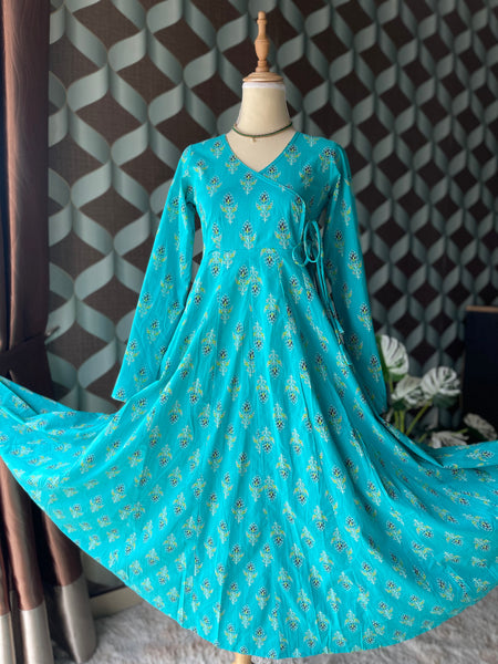 Aqua Blue Anarkali Dress