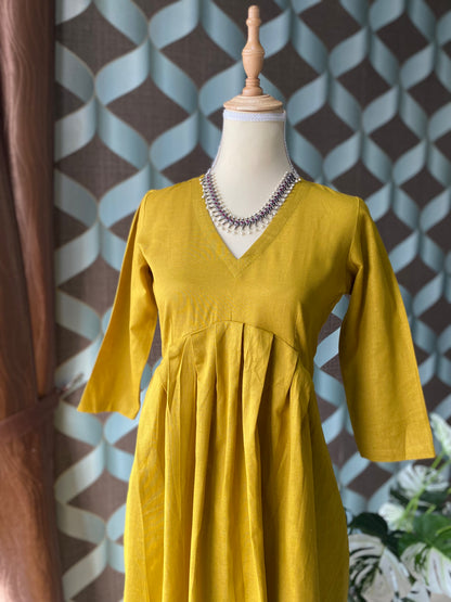 Tanika Mango Yellow Kurta Set