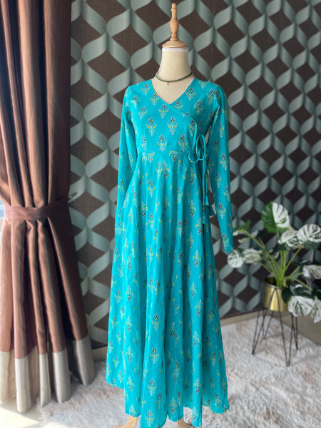 Aqua Blue Anarkali Dress