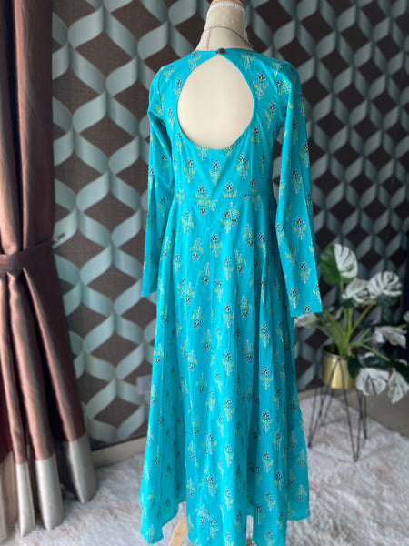 Aqua Blue Anarkali Dress