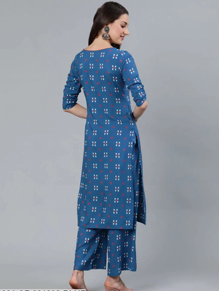 Motif Kurta With Palazzo Set