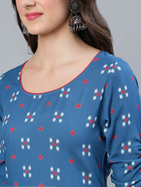 Motif Kurta With Palazzo Set