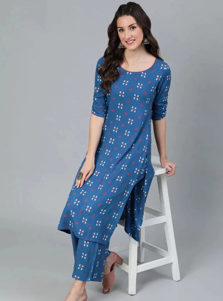 Motif Kurta With Palazzo Set