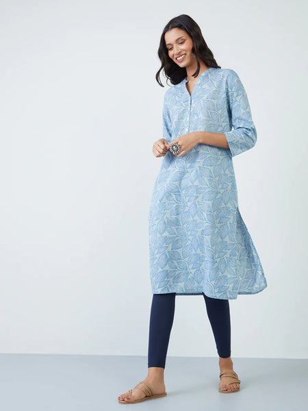 Baby Blue Cotton Kurta