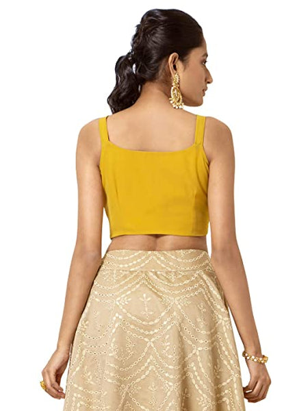 Mustard Sequin Crop Top