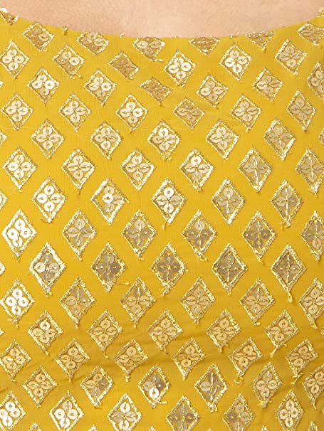 Mustard Sequin Crop Top