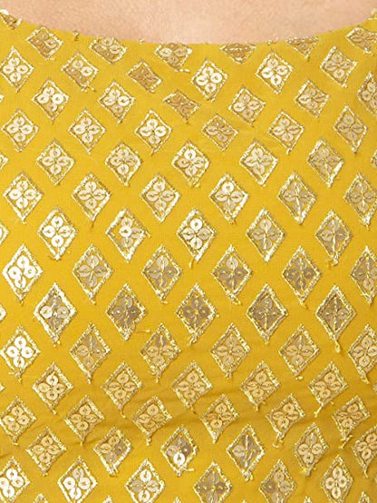 Mustard Sequin Crop Top