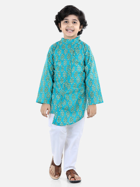 Green Printed Kurta Set