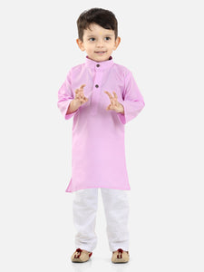 Lilac Cotton Kurta Set