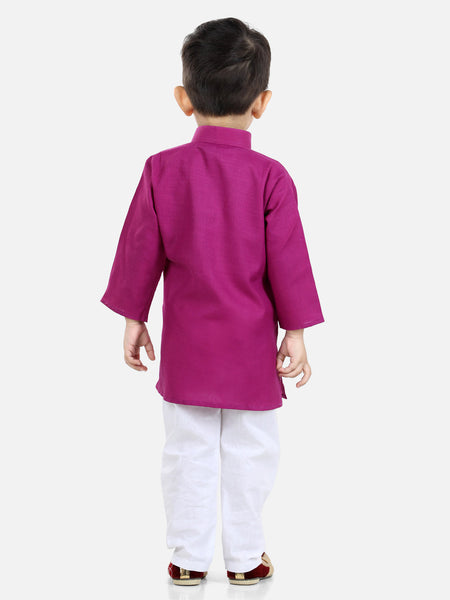 Purple Cotton Kurta Set