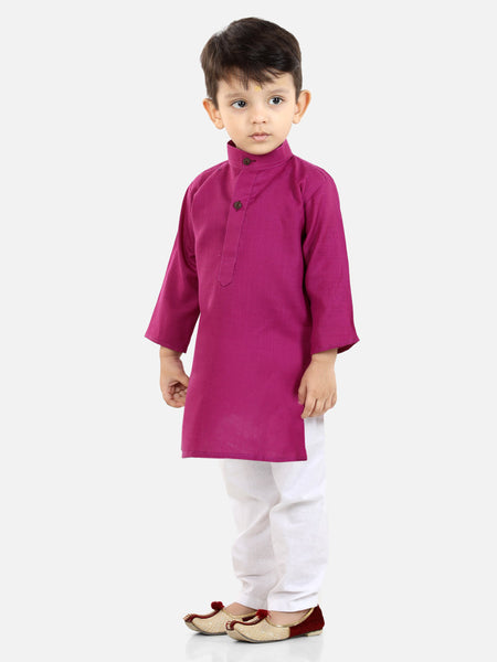 Purple Cotton Kurta Set