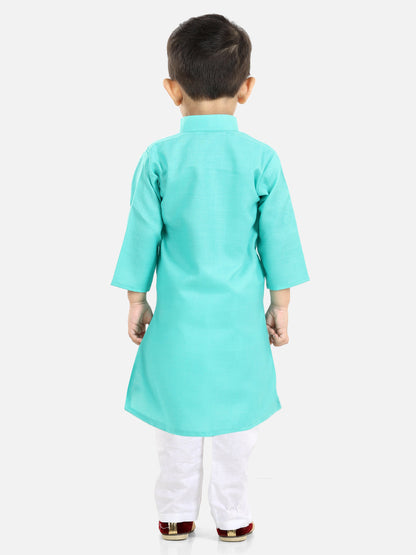Sky Blue Cotton Kurta Set