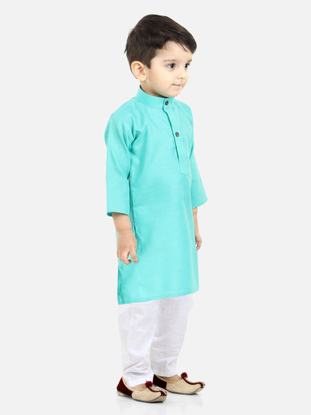 Sky Blue Cotton Kurta Set