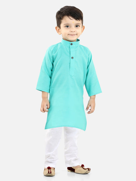 Sky Blue Cotton Kurta Set