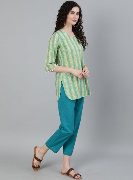 Lime Green Cotton Sleepwear Set