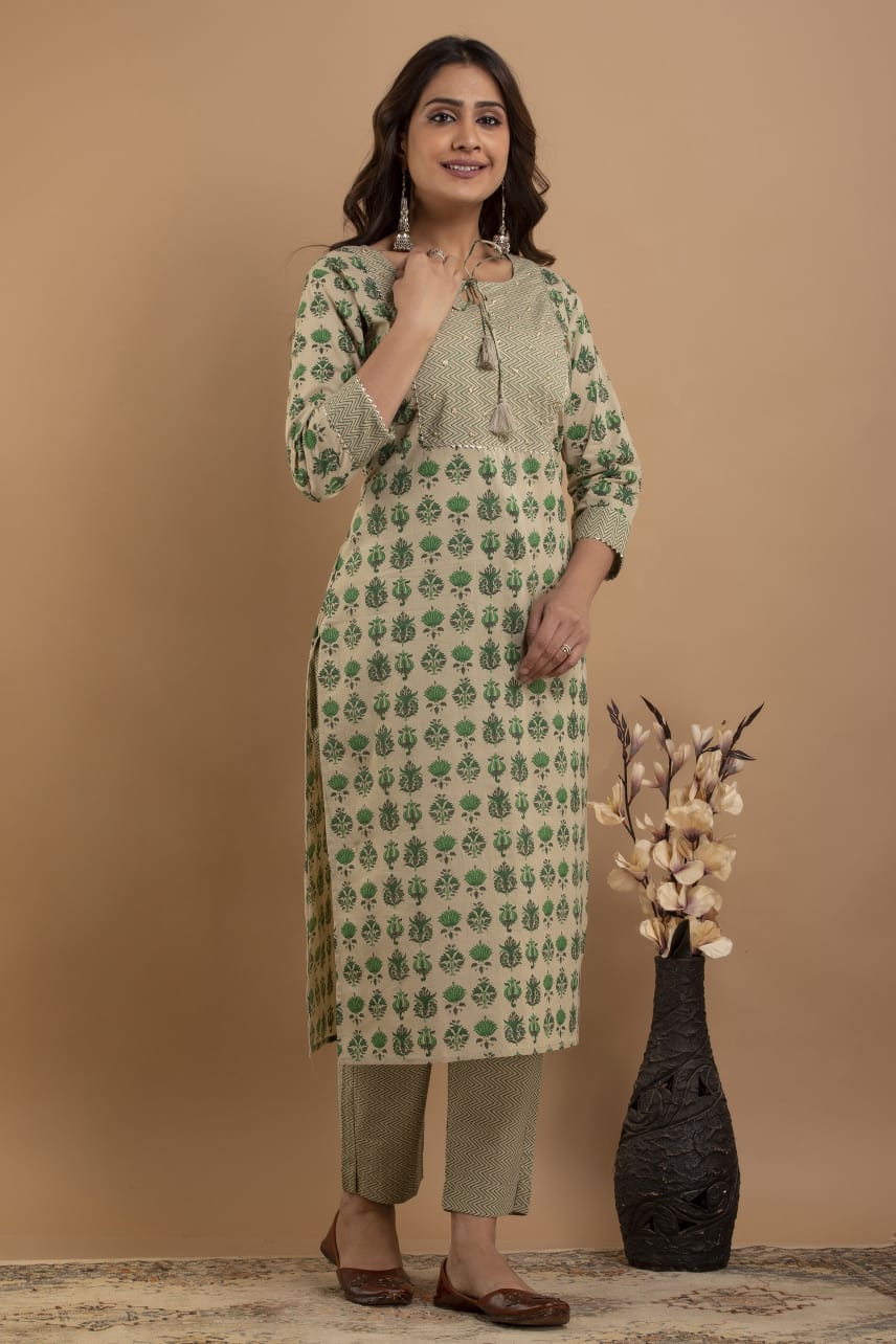 Summer Green Cotton Set