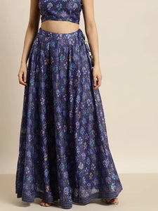 Purple Mughal Anarkali Skirt