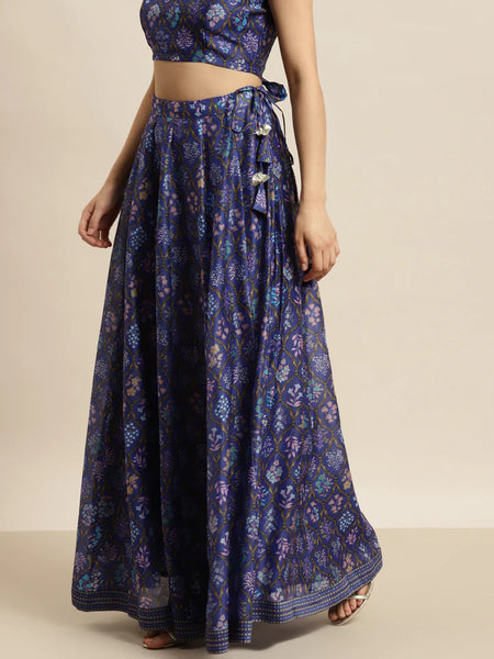 Purple Mughal Anarkali Skirt