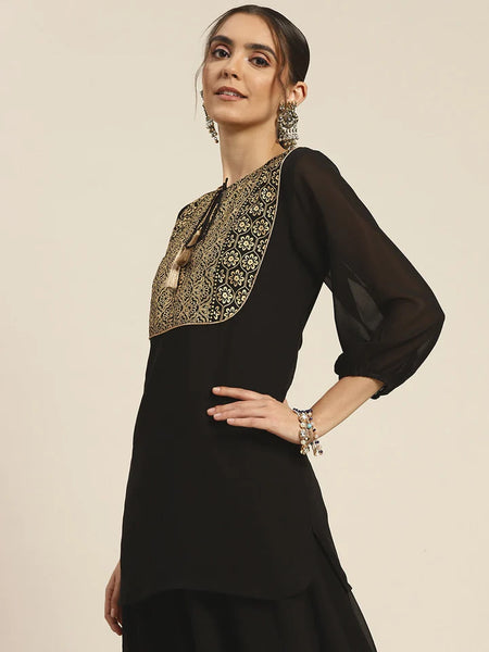 Festive Black Kareena Top