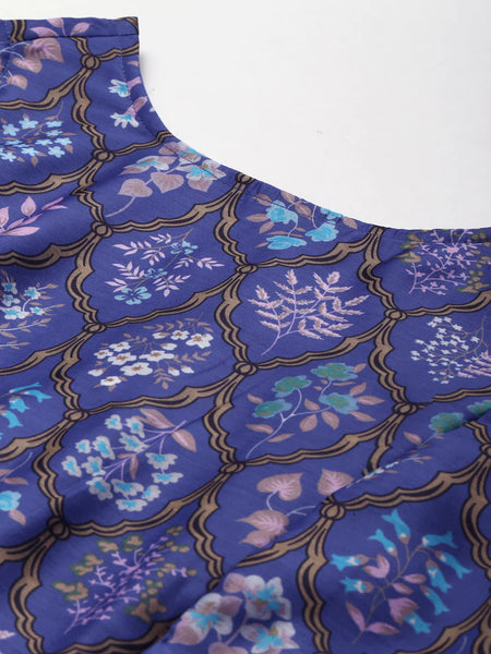 Purple Mughal Print Crop top