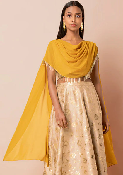 Crop Top with Attached Dupatta