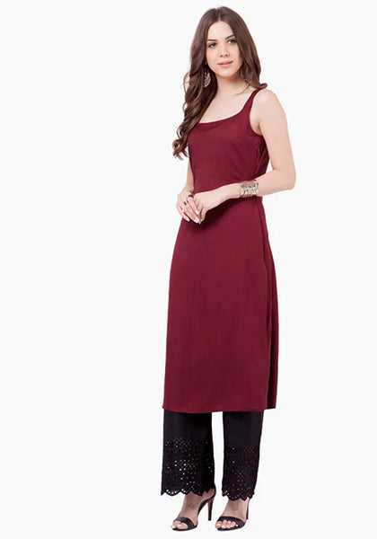 Maroon Strap Kurta