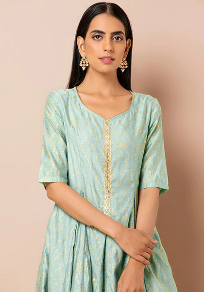 Aqua Mughal Festive A-Line Kurta