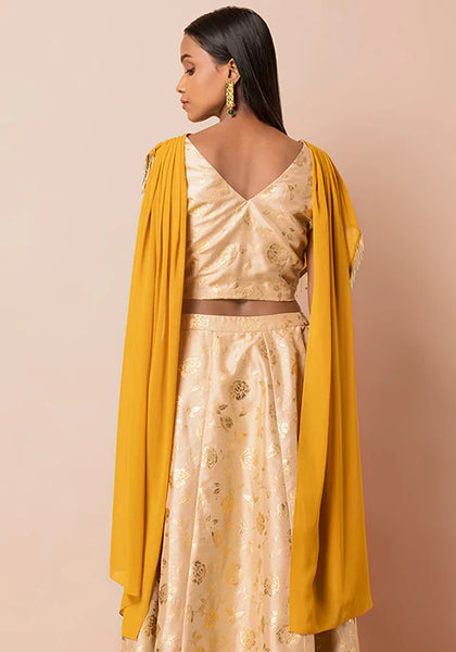 Crop Top with Attached Dupatta