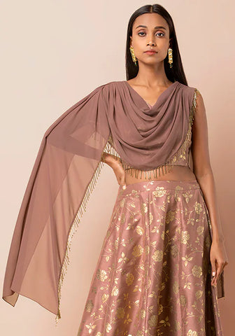 Crop Top with Attached Dupatta