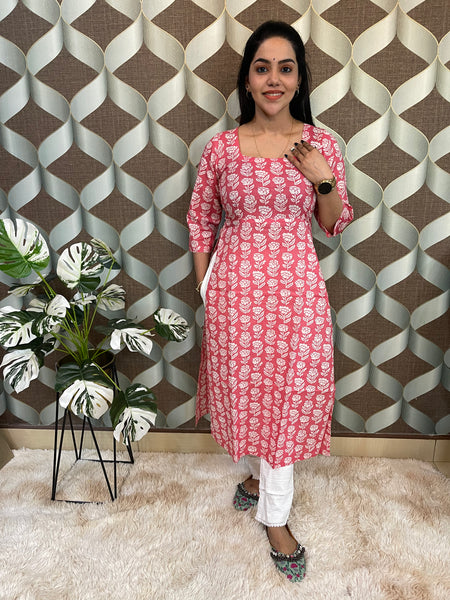 Nyra Floral Pink Kurta