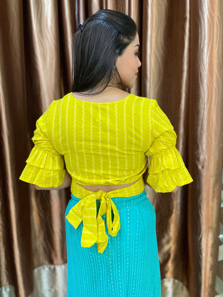 Diya Yellow Crop Top